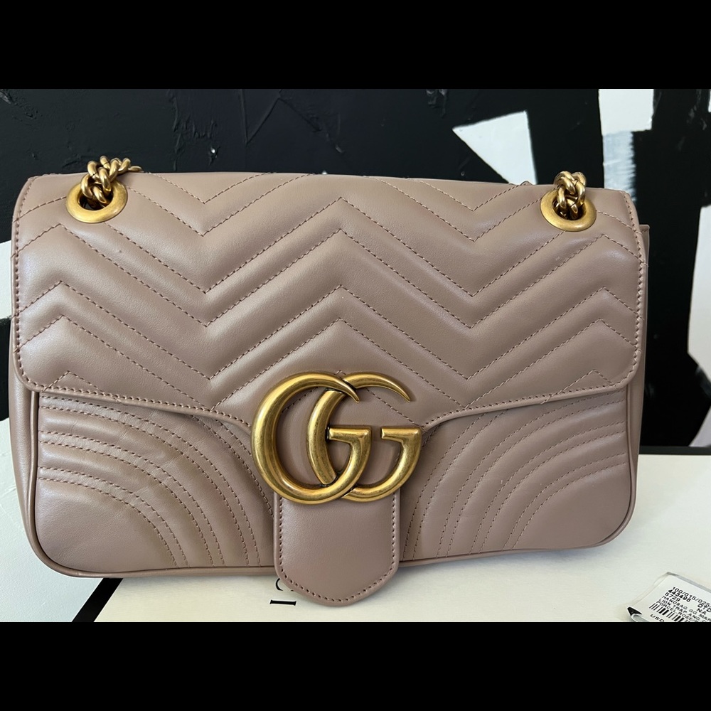 Dusty pink Large GG marmont 2.0 bag